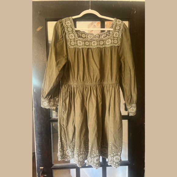 Madewell Earth Green Corduroy Mini Dress (Size L) - Picture 2 of 3